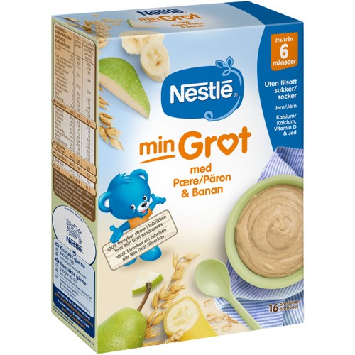 Min Gröt med päron & banan 6m 16-p 450g Nestle