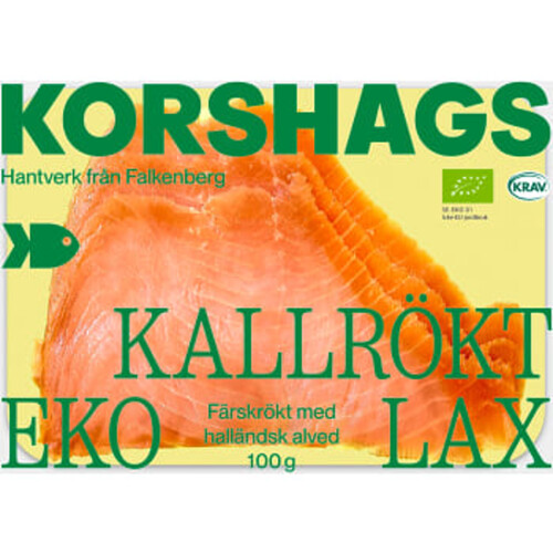 Laxfilé kallrökt 100g KRAV Korshags