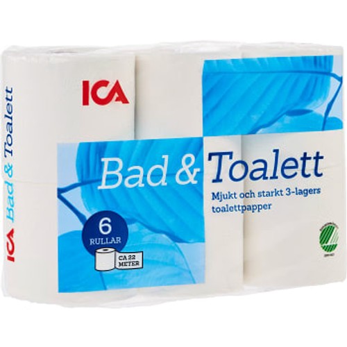 Toalettpapper 6-p Miljömärkt ICA