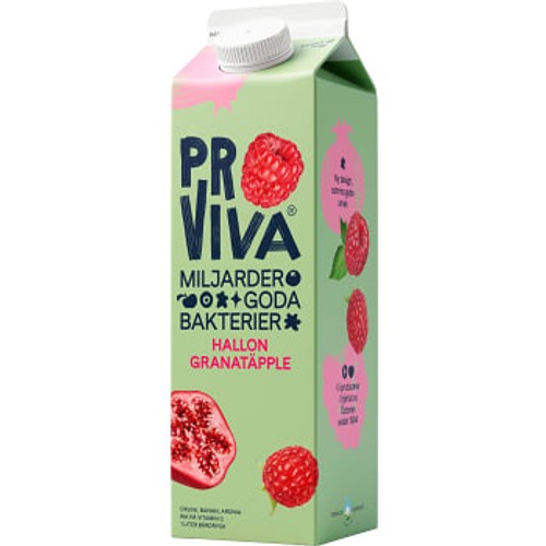Fruktdryck Hallon & granatäpple 1l Proviva