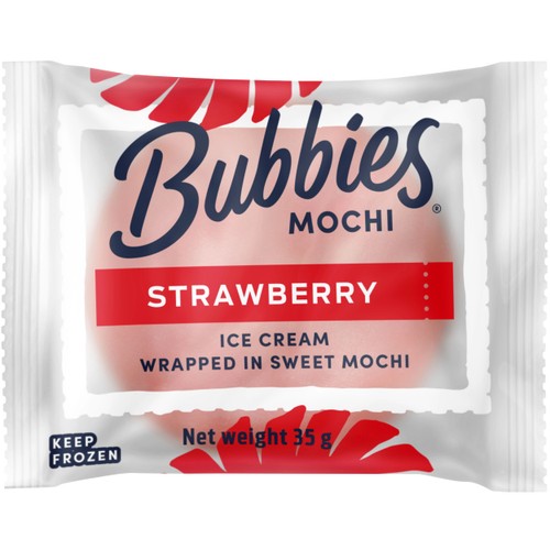 Glass Mochi Jordgubb 35g Bubbies