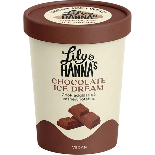 Glass Chocolate ice dream 465ml Lily & Hanna's