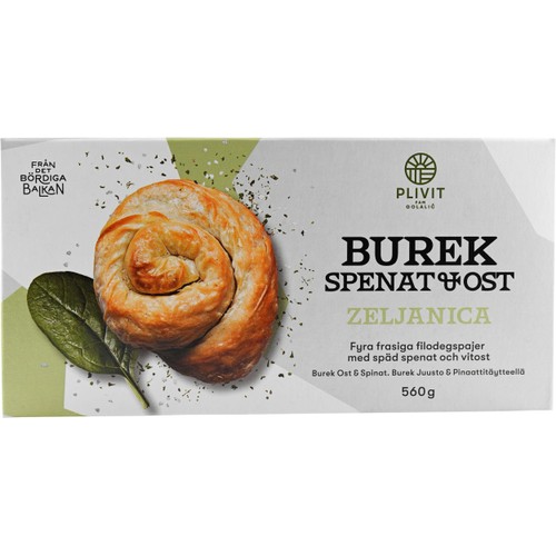 Burekpaj spenat & ost Fryst 560g Plivit