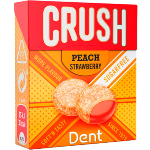 Tabletter Crush Peach/Strawberry 25g Dent