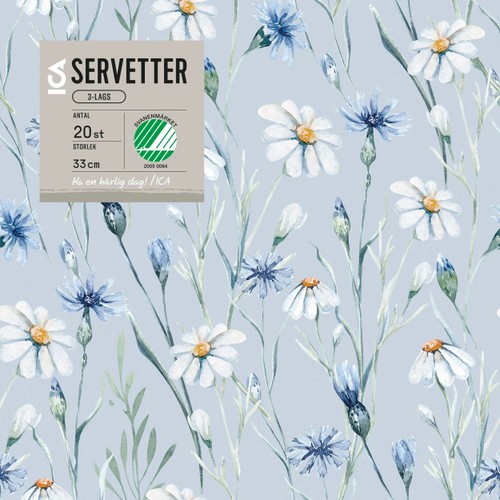Servett 33cm Dasy 20-p ICA