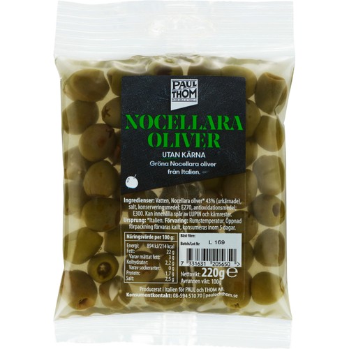 Oliver Nocellara Med Kärna 220g PAUL och THOM