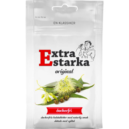 Halstabletter Extra Starka Original Sockerfri 60g Karamellpojkarna