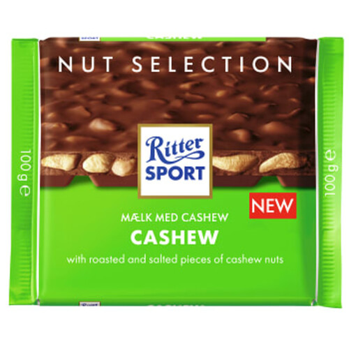 Chokladkaka med cashewnötter 100g Ritter
