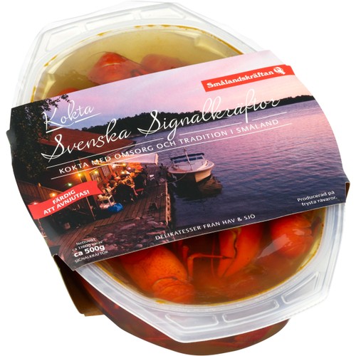 Signalkräftor svenska kokta 500g Smålandskräftan