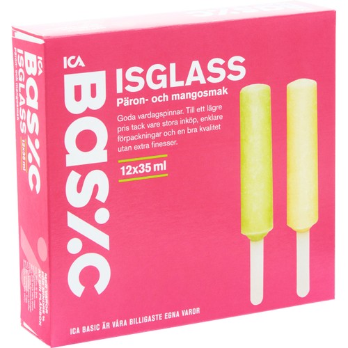 Isglass Päron & mango 12-p 420ml ICA Basic
