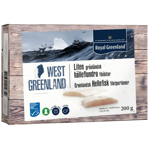 Liten grönländsk hälleflundra MSC 200g Royal Greenland