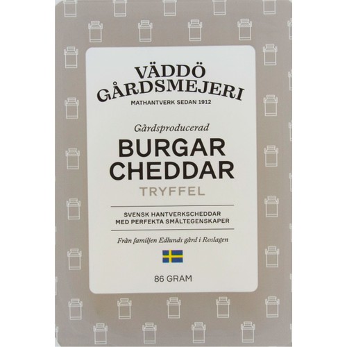 Burgarcheddar Tryffel 86g Väddö Gårdsmejeri