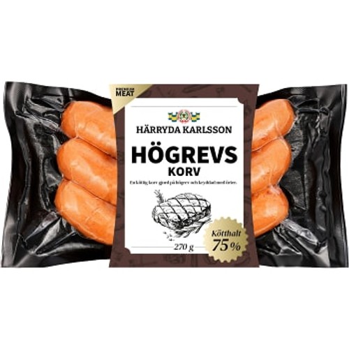 Högrevskorv 85% Kötthalt 270g Härryda Karlsson