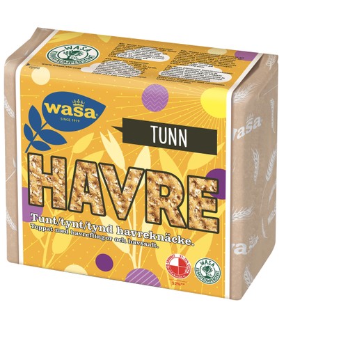 Knäckebröd Tunn Havre 265g Wasa
