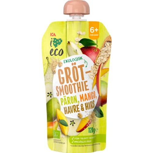Fruktgröt päron & mango från 6m 120g ICA I love eco