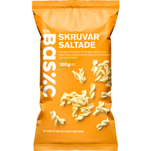 Snacks Skruvar salta 100g ICA Basic