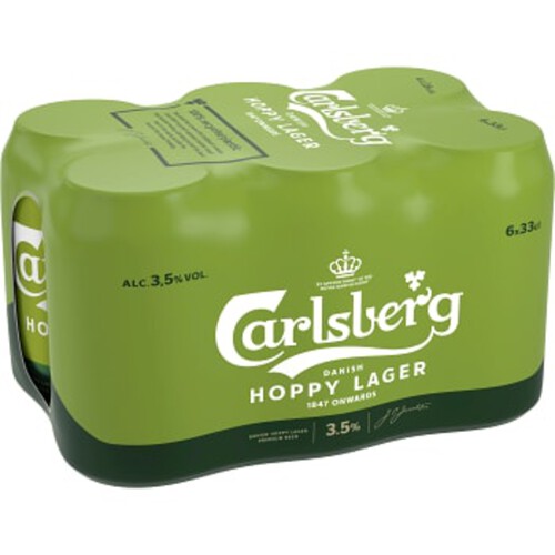 Öl Hoppy Lager 3,5% 33cl 6-p Carlsberg