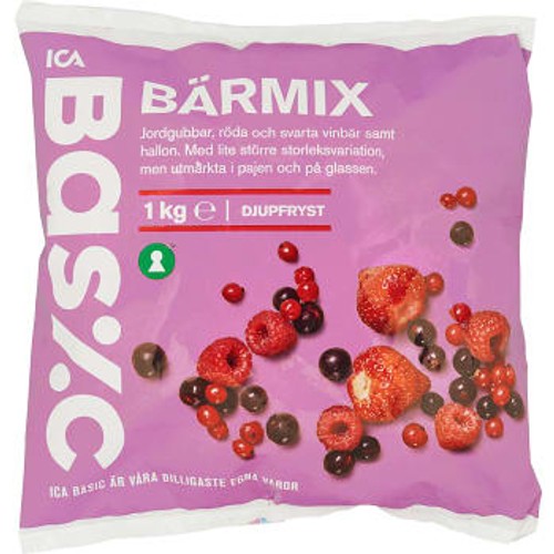 Bärmix Fryst 1kg ICA Basic