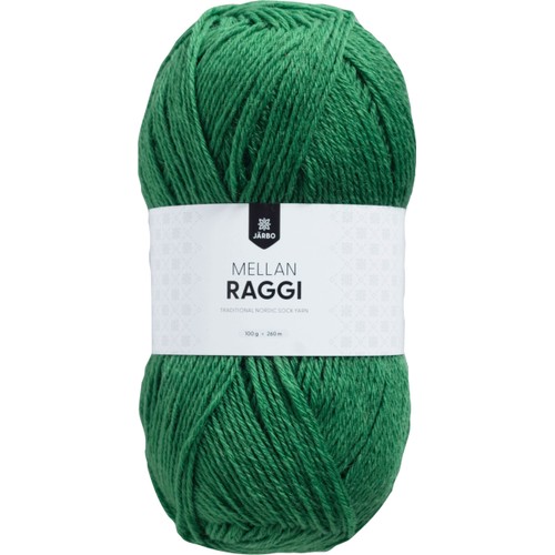 Garn mellanraggi Leaf green 100g Järbo