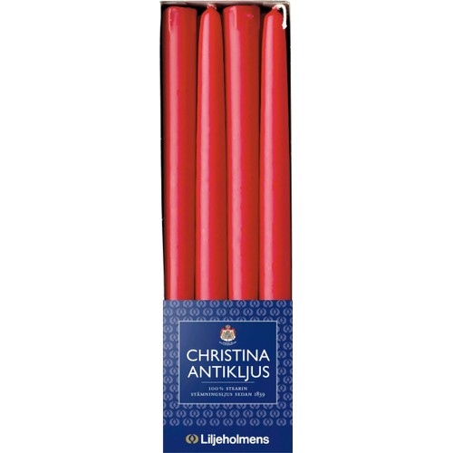 Antikljus Christina Röd 8-p Liljeholmens