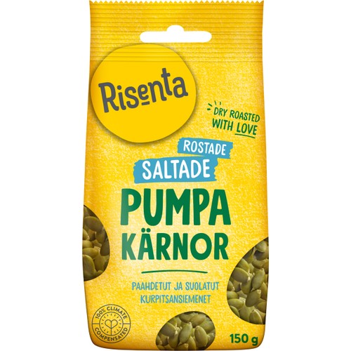 Pumpakärnor Torrostade & lättsaltade 150g Risenta