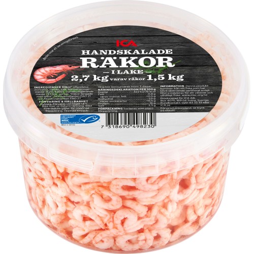 Räkor handskalade i lake 1,5 kg ICA