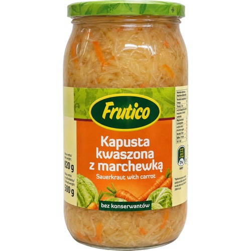 Surkål Med Morötter 820g Frutico