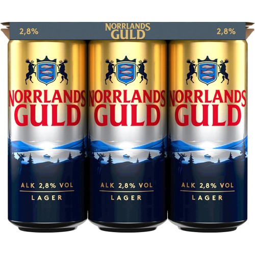 Öl ljus lager 2.8%  6-p 50cl Norrlands Guld