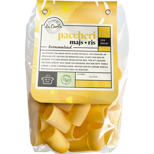 Paccheri Majs & Ris Glutenfri 250g Da Carla