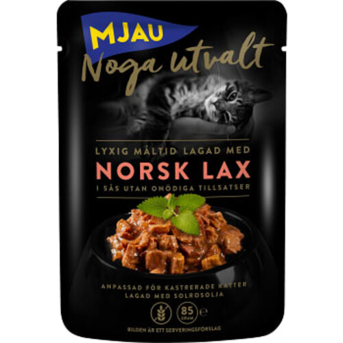 Kattmat Norsk Lax 85g Mjau