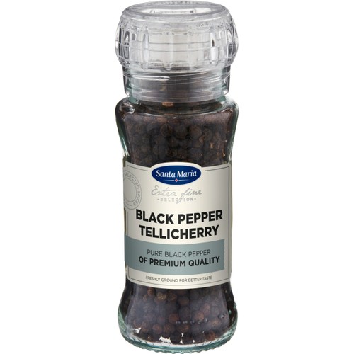 Svartpeppar Tellicherry Kvarn 70g Santa Maria