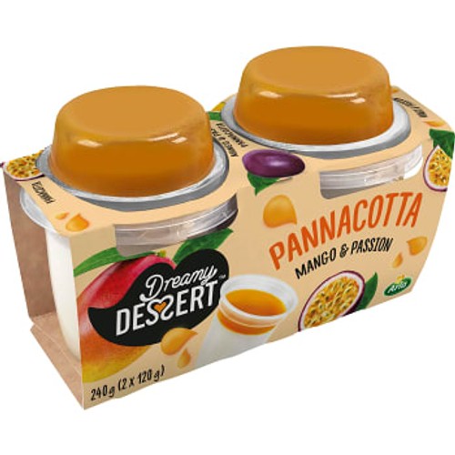Pannacotta mango passion 2-p 240g  Dreamy Dessert