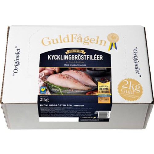 Kycklingbröstfiléer Fryst 2kg Guldfågeln