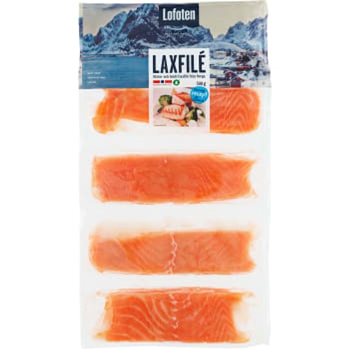 Laxfilé Fryst 4-p 500g Lofoten