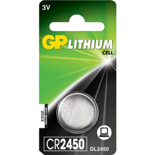 Batteri GP Knappcell Lithium CR2450 1-p Batteristen