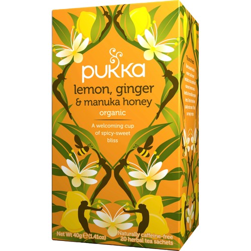Te Lemon ginger & manuka honey Ekologisk 20-p Pukka