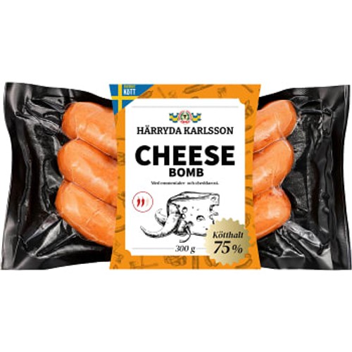 Kryddkorv Cheese explosion 75% Kötthalt 300g Härryda Karlsson