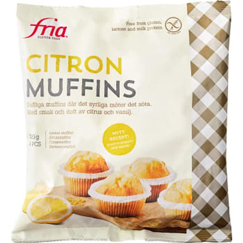 Citronmuffins Glutenfria 210g 4-p Fria