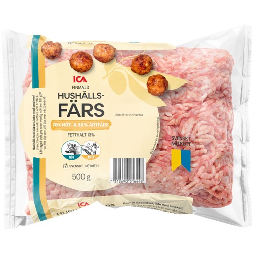 Hushållsfärs Färsk 500g ICA