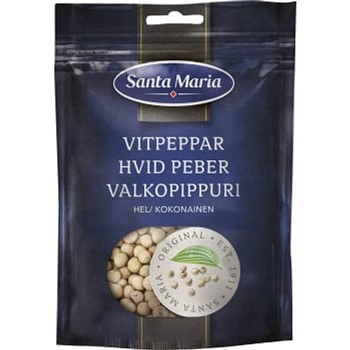 Krydda Vitpeppar Hel påse 70g Santa Maria