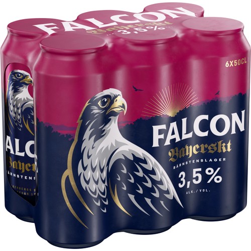 Öl Bärnstenslager Bayerskt 3.5% 50cl 6-pack Falcon