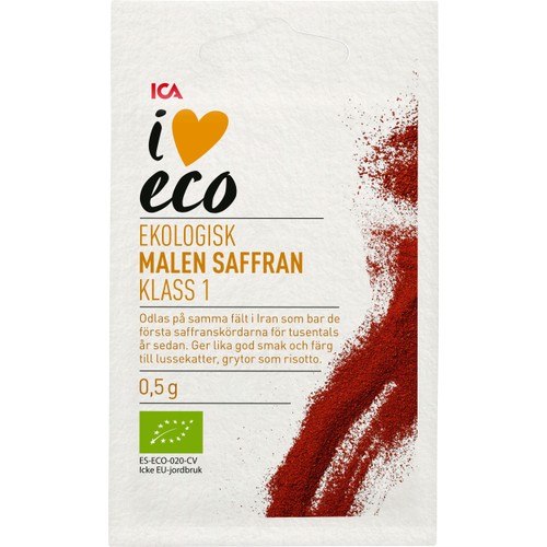 Saffran Malen Klass 1 0,5g Ekologisk ICA I love eco