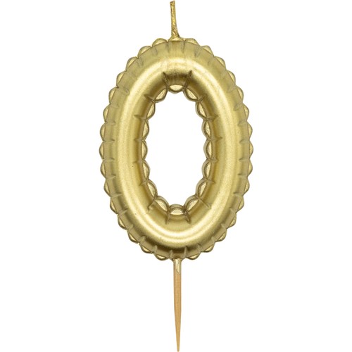 Sifferljus 0 guld Happy Party