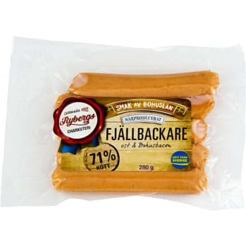 Korv Fjällbackare 71% Kötthalt 280g Rybergs