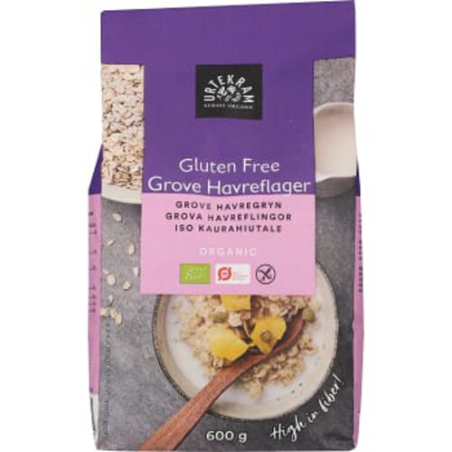 Grova havreflingor Glutenfri Ekologisk 600g Urtekram