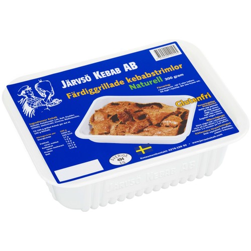 Färdiggrillad kebab naturell Glutenfri 300g Järvsö Kebab AB
