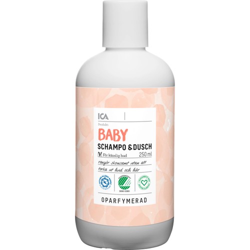 Baby Schampo & Dusch Oparfymerad 250ml ICA Hjärtat