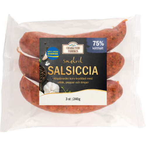 Salsiccia 75% kötthalt 240g Charkuterifabriken