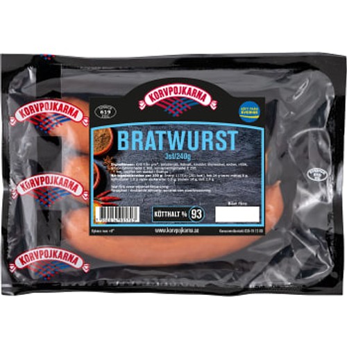 Kryddkorv Bratwurst 240g Korvpojkarna