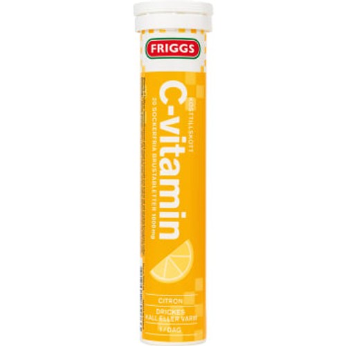 Brustablett C-vitamin Citron Sockerfri Kosttillskott 20-p 1000mg Friggs